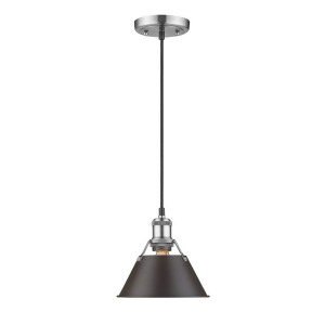 Golden Orwell Mini Pendant 7 Pewter Rubbed Bronze Shade 3306-Spw-rbz - All