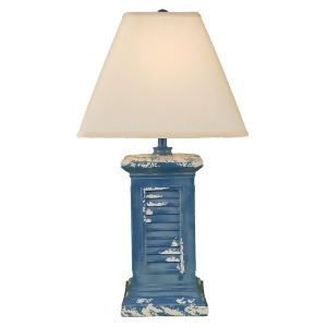 Coast Lamp Coastal Living Square Shutter Pot Lamp Tattered Blue China 14-B12e - All