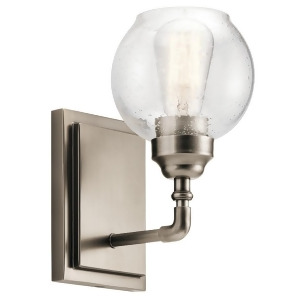 Kichler Niles Wall Sconce 1Lt Antique Pewter Clear Seeded 45590Ap - All