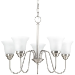Progress Classic 5 Light 23 Chandelier Brushed Nickel/Etched P4757-09 - All