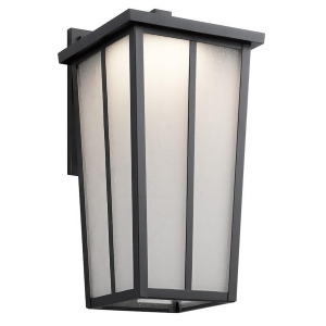 Kichler Amber Valley Outdoor Wall 1Lt Led 8.75x17.25 Blk Seeded 49624Bktled - All