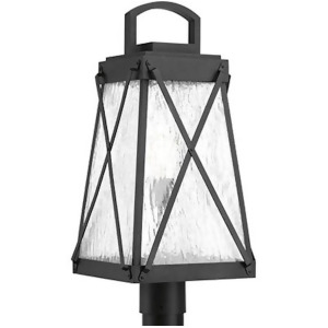 Progress Creighton 1 Light 10.5 Outdoor Post Lantern Black/Clear P540009-031 - All