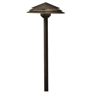 Kichler Round Tiere-LED Path-2700 Aged Bronze 16124Agz27 - All