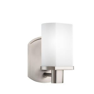 Kichler Lege Wall Sconce 1Lt Brushed Nickel Satin Etched Cased Opal 5051Ni - All