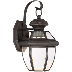 Quoizel Newbury Clear Led Lt Outdoor Wall Lantern Sm Medici Bronze Nycl8407z - All