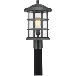 Quoizel Crusade 1 Light 150W Outdoor Post Lantern Lg Earth Black Cse9010ek - All
