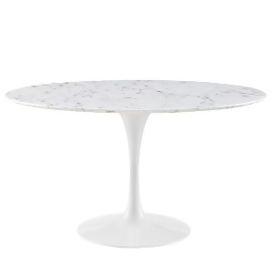 Modway Furniture Lippa 54 Artificial Marble Dining Table White Eei-1132-whi - All