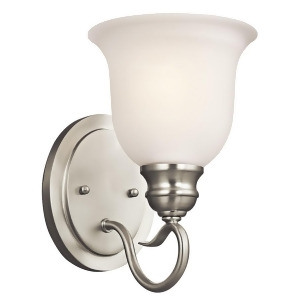 Kichler Tanglewood Wall Sconce 1Lt Brushed Nickel Satin Etched 45901Ni - All