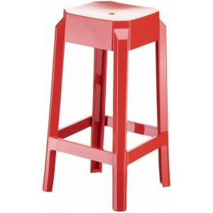 Compamia Fox Polycarbonate Counter Stool Glossy Red Isp036-gred - All