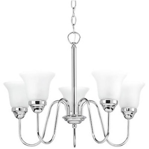 Progress Classic 5 Light 23 Chandelier Polished Chrome/Etched P4757-15 - All