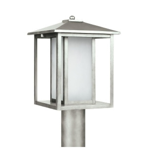 Sea Gull Hunnington 1 Lt Outdoor Post Lantern Weathered Pewter 89129-57 - All