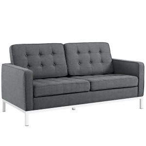 Modway Furniture Loft Fabric Loveseat Gray Eei-2051-dor - All