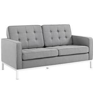 Modway Furniture Loft Fabric Loveseat Light gray Eei-2051-lgr - All