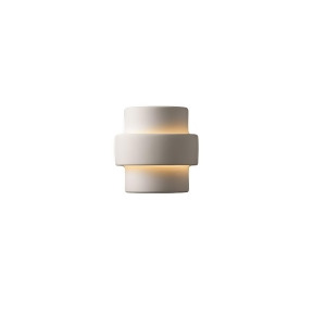 Justice Design Ambiance Small Step Wall Sconce Bisque Incan. - All