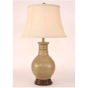 Coast Lamp Casual Living Round Pot Lamp w/Ribbed Neck Cottage/Coffee 14-C30b - All