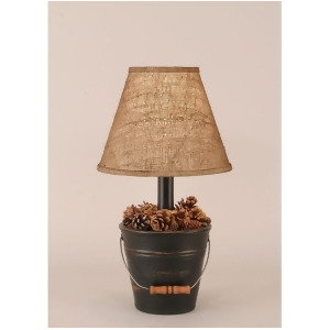 Coast Lamp Rustic Living Mini Bucket of Pine Cones Table Lamp Black 12-R26d - All