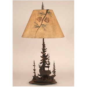 Coast Lamp Rustic Living Iron Feather Tree/Deer Lamp Sienna 15-R31e - All