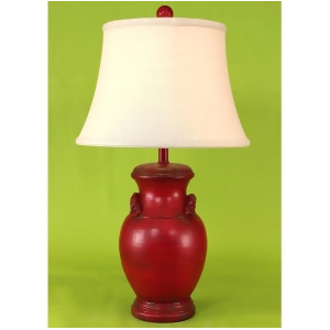 Coast Lamp Casual Living Crock Pot Table Lamp w/Handles Brick Red 14-C11a - All