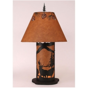 Coast Lamp Rustic Living Small Elk Panel Table Lamp Kodiak/Brown 15-R6c - All