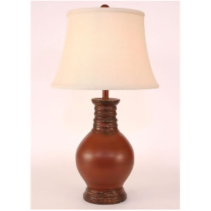 Coast Lamp Casual Living Round Pot Table Lamp w/Ribbed Neck Spice 14-C10c - All