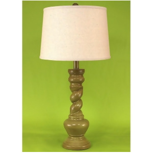 Coast Lamp Casual Living Pot w/Twist Table Lamp Lime Glaze 14-C29a - All