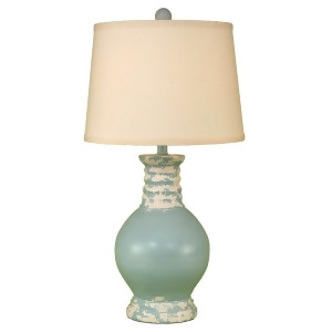 Coast Lamp Coastal Living Round Pot Lamp w/Ribbed Neck Tattered Grey 14-B12d - All