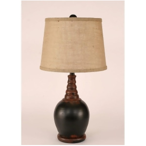 Coast Lamp Casual Living Round Lamp w/Ribbed Neck Black 14-C5c - All