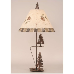Coast Lamp Rustic Living Iron Pine Trees Table Lamp Rust 12-R33c - All