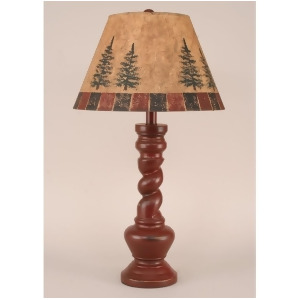 Coast Lamp Rustic Living Pot Table Lamp with Twist Red 12-R35a - All