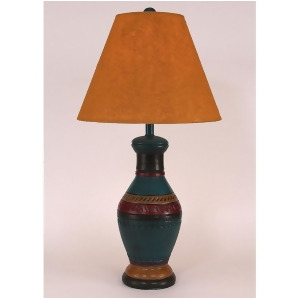 Coast Lamp Rustic Living Southwest Pot Table Lamp w/Rhombus Sante Fe 15-R17b - All