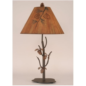 Coast Lamp Rustic Living Iron Pine Tree Table Lamp Charred 12-R34c - All