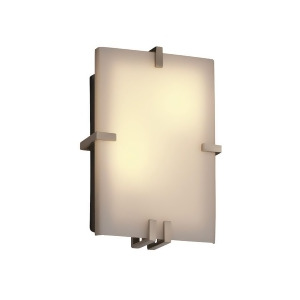 Justice Design Fusion Clips Rect Sconce Ada Brsh Nkl Opal Led - All