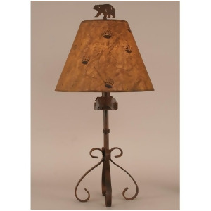 Coast Lamp Rustic Living Iron S-Leg Bear Table Lamp Rust Streak 12-R22d - All