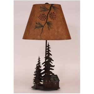 Coast Lamp Rustic Living Small Iron Cabin/Pine Lamp Sienna 15-R8a - All
