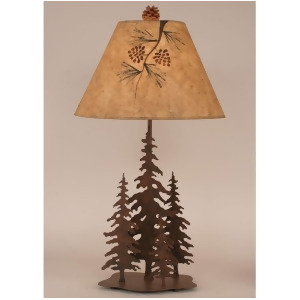 Coast Lamp Rustic Living Iron Pine Trees Table Lamp Rust 12-R31c - All