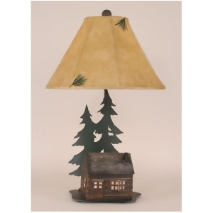 Coast Lamp Rustic Living Iron Cabin Table Lamp w/Nightlight Outland 12-R7b - All