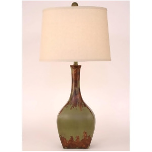 Coast Lamp Casual Living Oval Genie Pot Table Lamp Olive 14-C9d - All