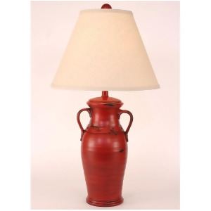 Coast Lamp Casual Living 2 Handle Lamp w/Collar Brick Red 14-C12d - All