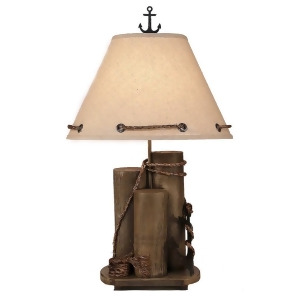 Coast Lamp Coastal Living Dock Pilings w/Anchor Table Lamp Grey 14-B6e - All