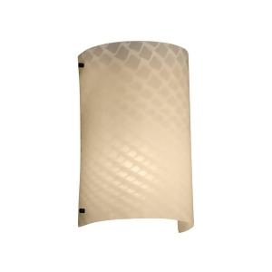 Justice Design Fusion Finials Curv Sconce Outdr Mat Blk Weave Led - All