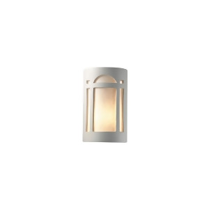 Justice Design Ambiance Lrg Ada Arch Sconce Open Top/Bot Bisq Wht Incan - All