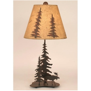 Coast Lamp Rustic Living Small Iron Moose/Feather Tree Sienna 15-R9b - All