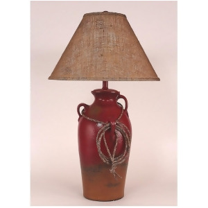 Coast Lamp Rustic Living 3-Handle Pot Table Lamp w/Lasso Firebrick 15-R17c - All