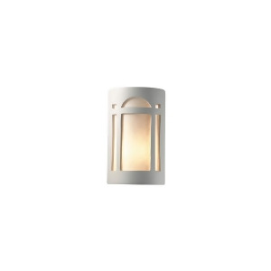Justice Design Ambiance Sm Arch Window Sconce Open Top/Bot Bisq Wht Incan - All
