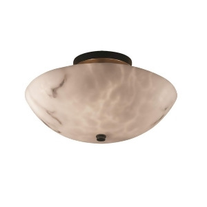 Justice Design LumenAria Ring 14 Semi-Flush Rnd Dk Brz Led - All