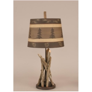 Coast Lamp Rustic Living Stick Lamp w/Wooden Base Rust Streak 12-R36d - All