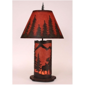 Coast Lamp Rustic Small Moose Lamp w/Nightlight Sienna/Rustic Red 15-R6b - All