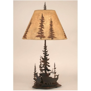 Coast Lamp Rustic Living Iron Feather Tree/Elk Table Lamp Sienna 15-R31d - All