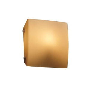 Justice Design Fusion Ada Sq Sconce Brsh Nkl Almond Led - All