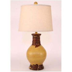 Coast Lamp Casual Living Round Lamp w/Ribbed Neck Yellow/Gold 14-C8c - All